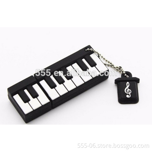 PVC Cartoon mini piano USB flash drive, lovely musical instrument shaped USB drive as gifts